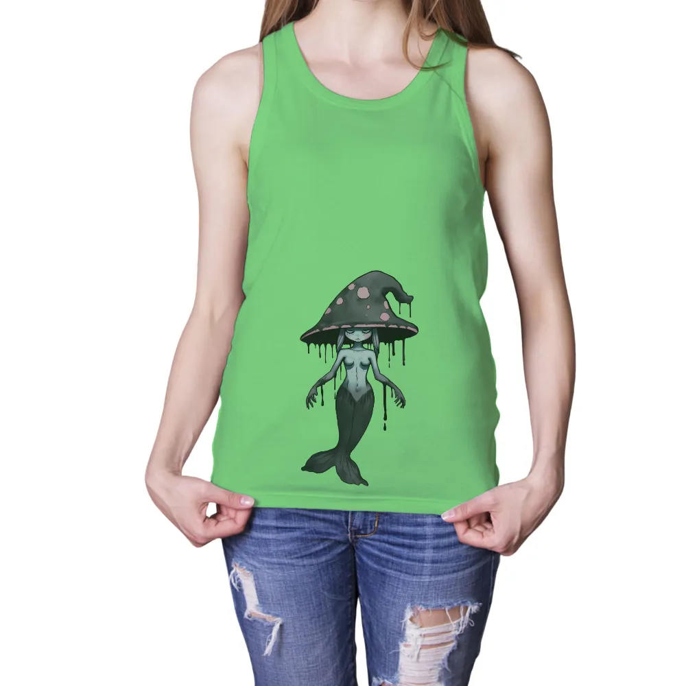 Enchanting Design: Mermaid Mushroom Fantasy Art|fantasy factory beer shirt