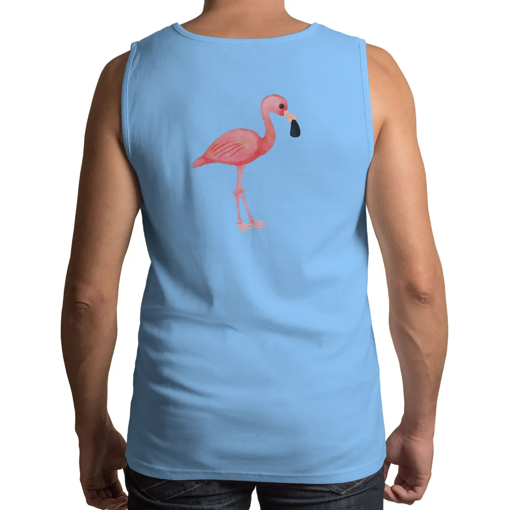 Custom Tee Shirts: Whimsical Flamingo with Sunglasses| Colorful flamingo artwork