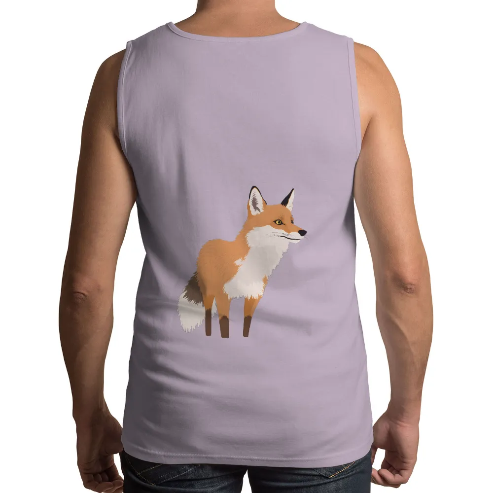 Tee Shirts Printed: Curious Fox in Vibrant Orange and White|roblox t shirt white hoodie