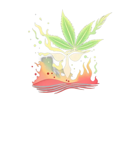 Tee Shirt Printing: Luna's Journey - Artistic Cannabis Leaf Design