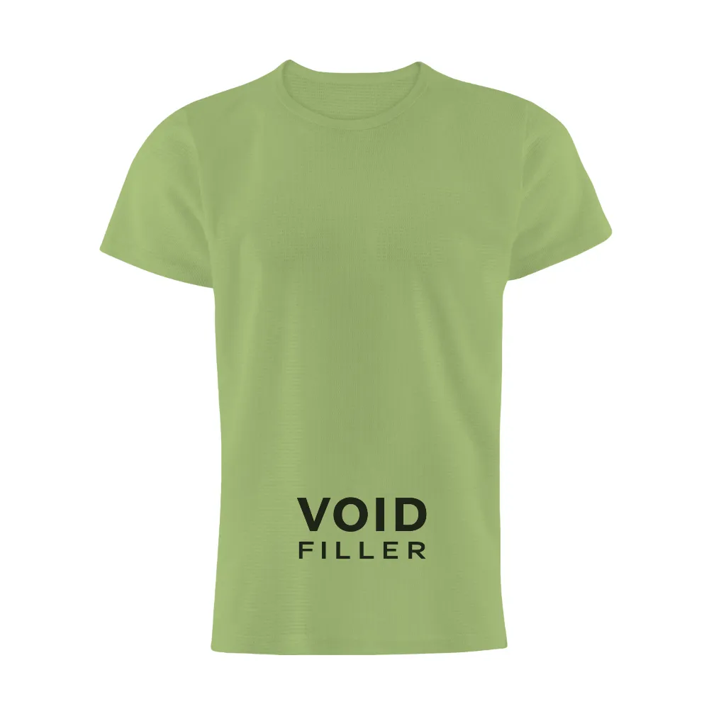 Custom Tee Shirts: Void Filler - Cyberpunk Metallic Text Design|strength and honor shirt