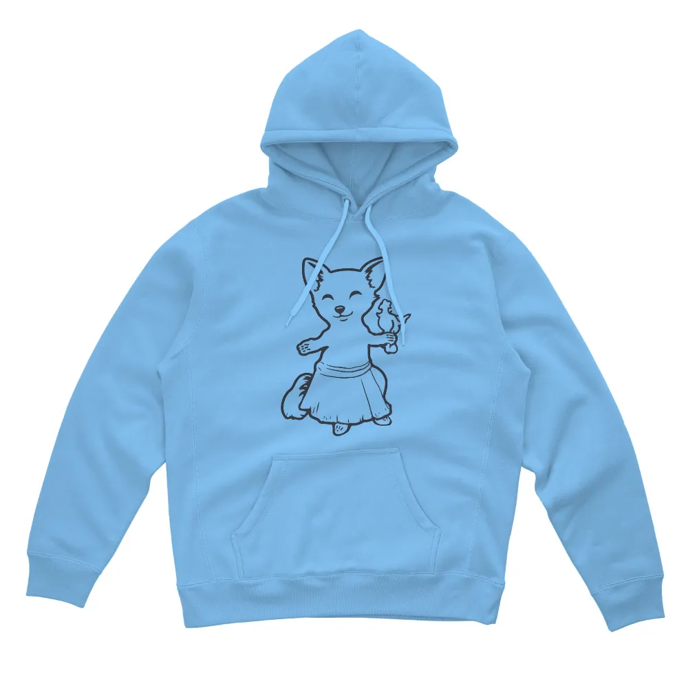 T-Shirts Design: Miko the Cat with Bird - Artistic Minimalist Zen Design|im only talking to my cat today