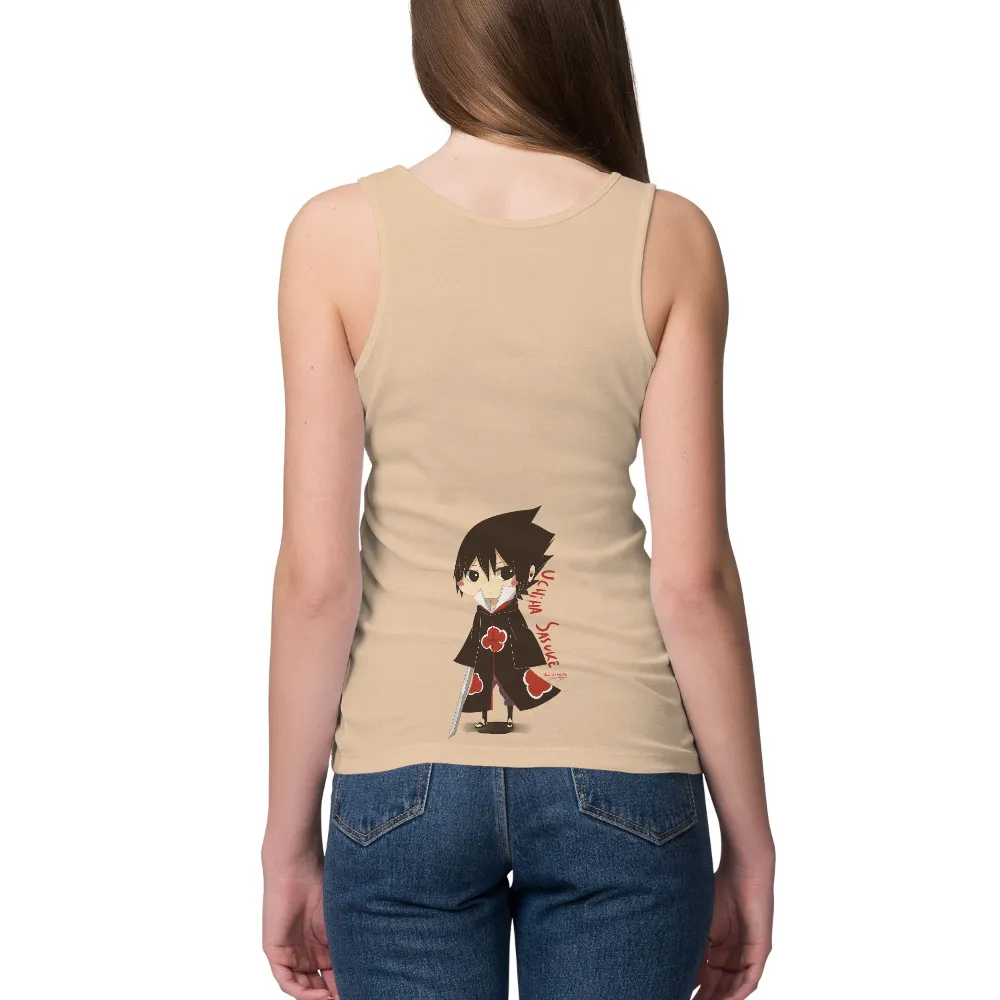 Custom T-Shirt Printing: Uchiha Sasuke - Anime Warrior in Black Cloak|dark t shirt roblox