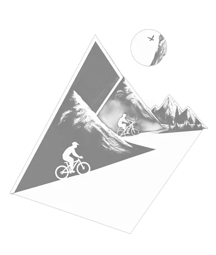 TShirt Design: Cycling Through Surreal Landscapes