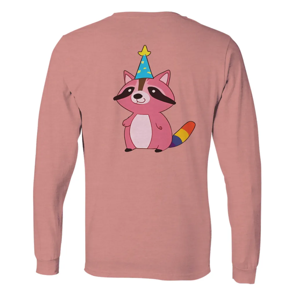 T-Shirts Design: Celebrate Joy with Whimsical Pink Raccoon|happy easter bunny t shirt