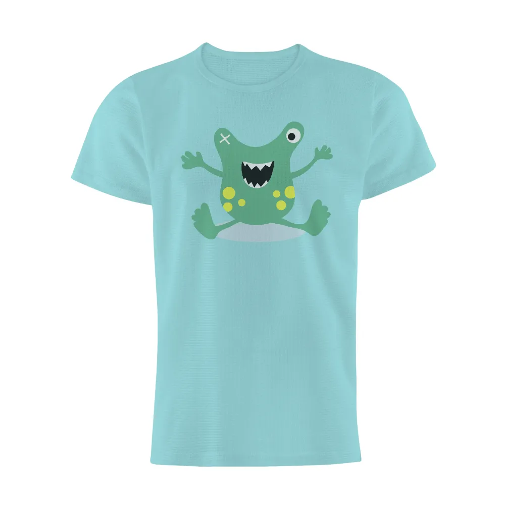 T-Shirts Design: Meet Zippy, the Whimsical Monster|neon yellow t shirts wholesale