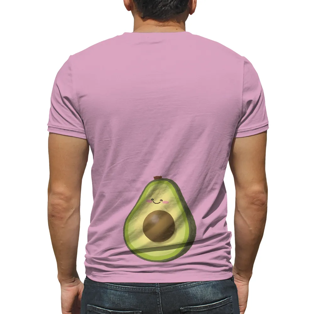 T-Shirts Custom: Cute Avocado Design - Spread Joy and Positivity|friends shirt with black cartoon characters