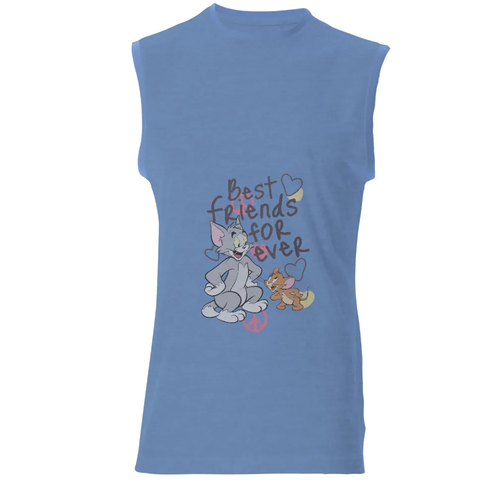 T-Shirts Design: Best Friends For Ever with Tom and Jerry|polygon classic gamer shirt