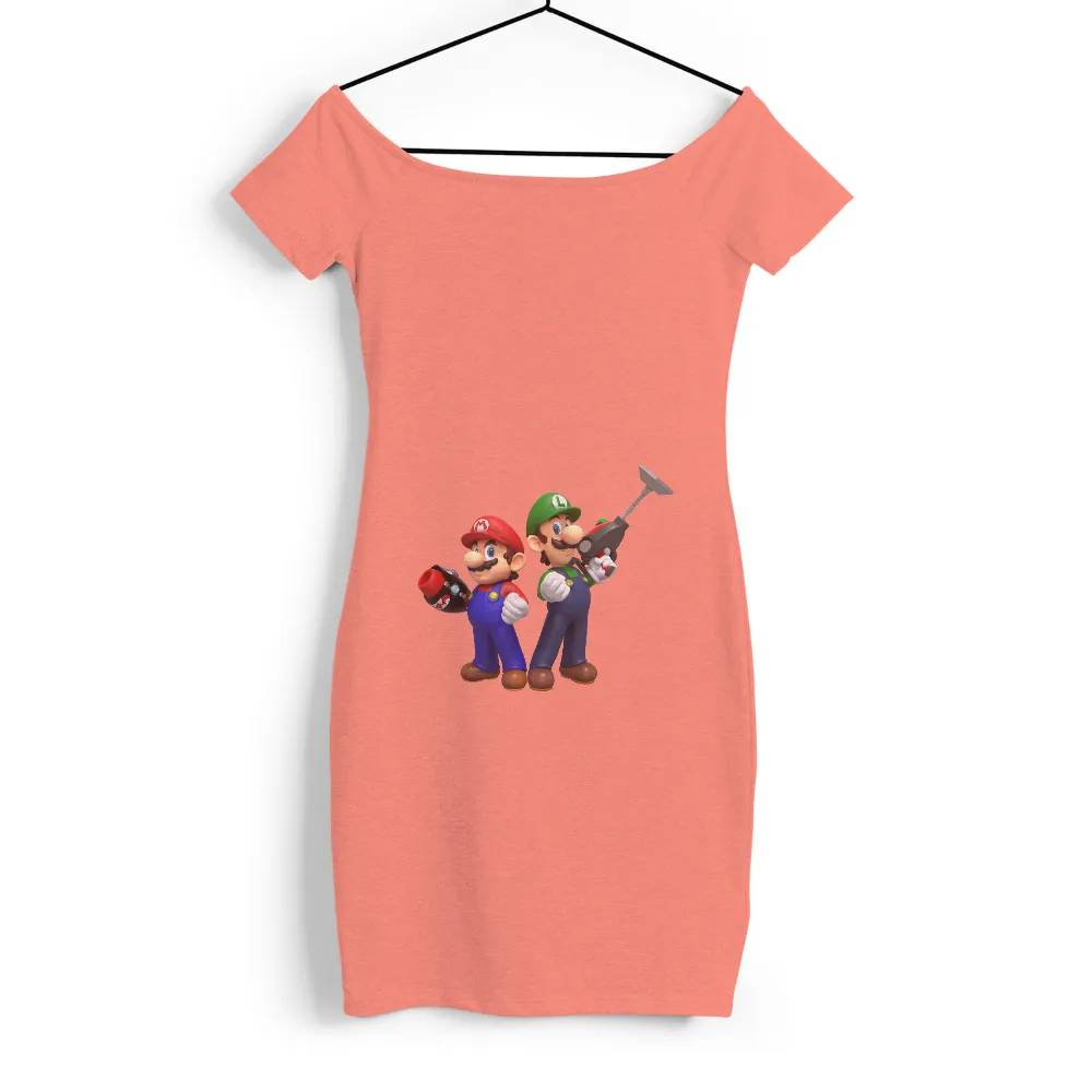 TShirt Design: Mario and Luigi Ready for Adventure|anime characters with white shirt