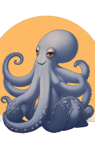 T-Shirts Design: Orion the Octopus - Marine Conservation Mascot