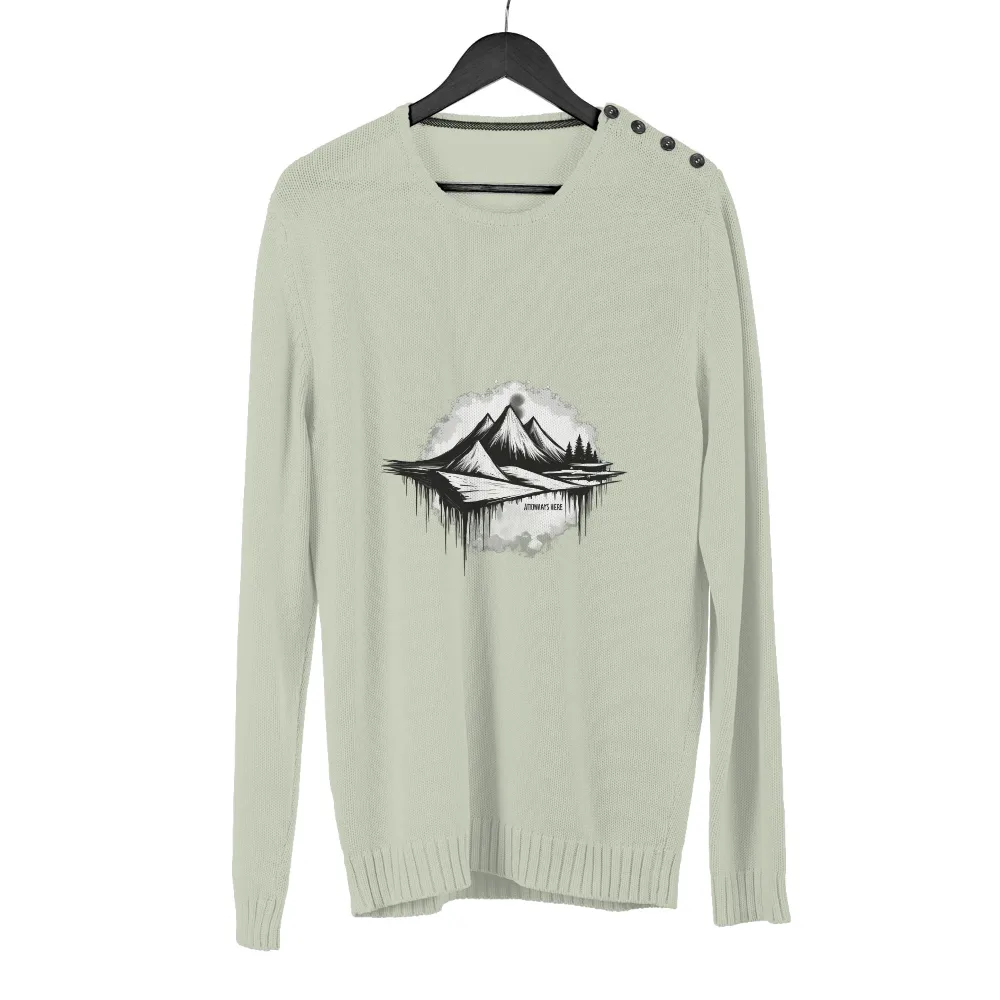 Graphic Tees: Mountains Reflect Inner Peace|next nature sun club arctic orange shirt