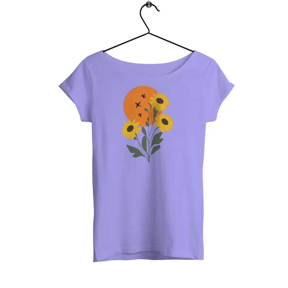 Sunflowers and Birds: A Symbol of Hope - T-Shirts Design|vincent van gogh sunflowers t shirt