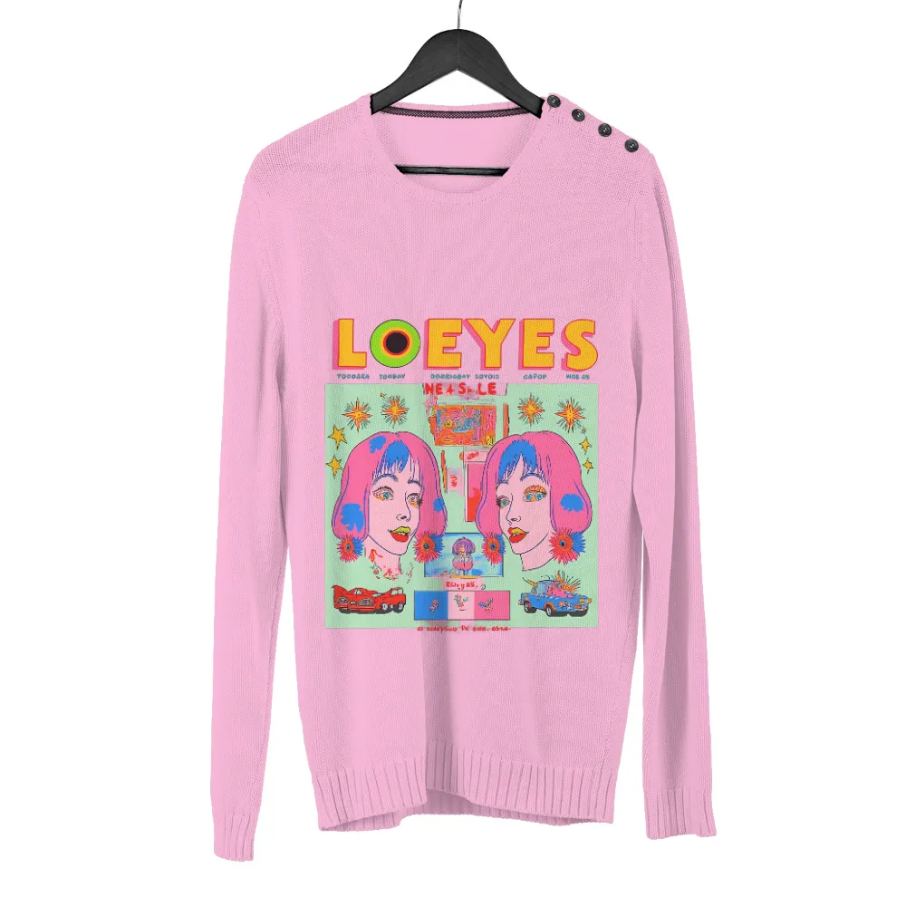 LOEYES Design: Pop Culture and Retro Vibes with Bold Artistry|women's 80's vintage t shirts