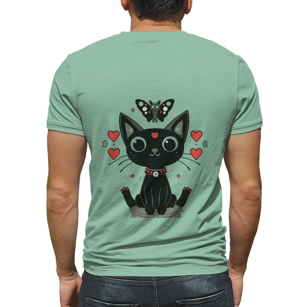 T-Shirt Printing: Luna - A Blend of Artistry and Emotion| Expressive black cat