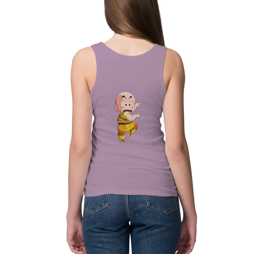 Custom T-Shirt Printing: Cheerful Krillin from Dragon Ball|adventure time star wars shirt