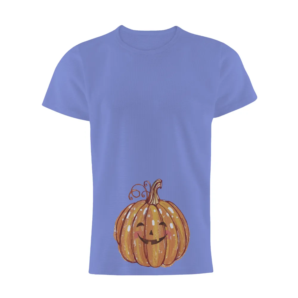 Tee Shirt Printing: Cheerful Pumpkin Halloween T-Shirt Design|halloween movie t shirt michael myers