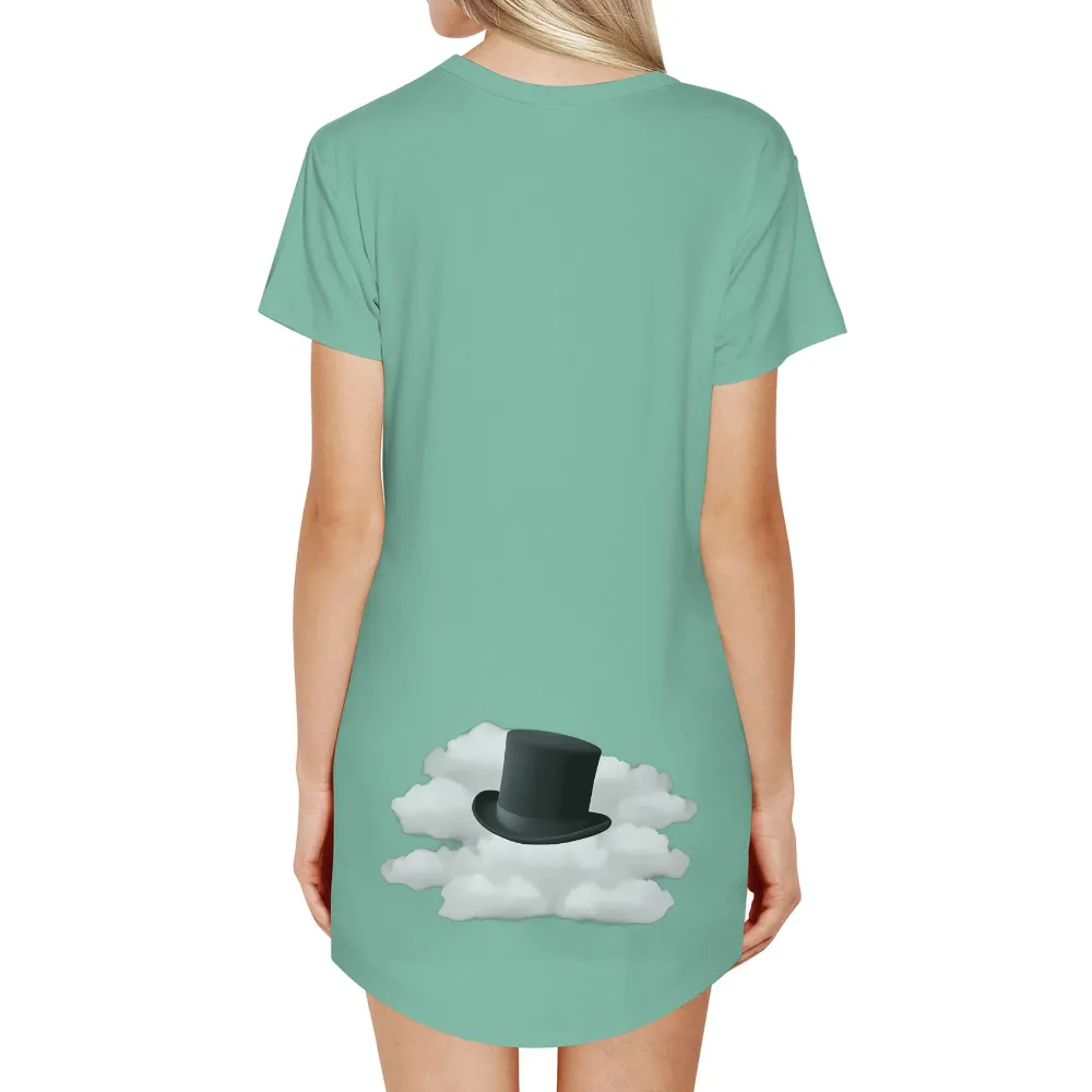 Customized Tee Shirts: Dreams in the Clouds - Vintage Top Hat Design|vintage beer shirts womens