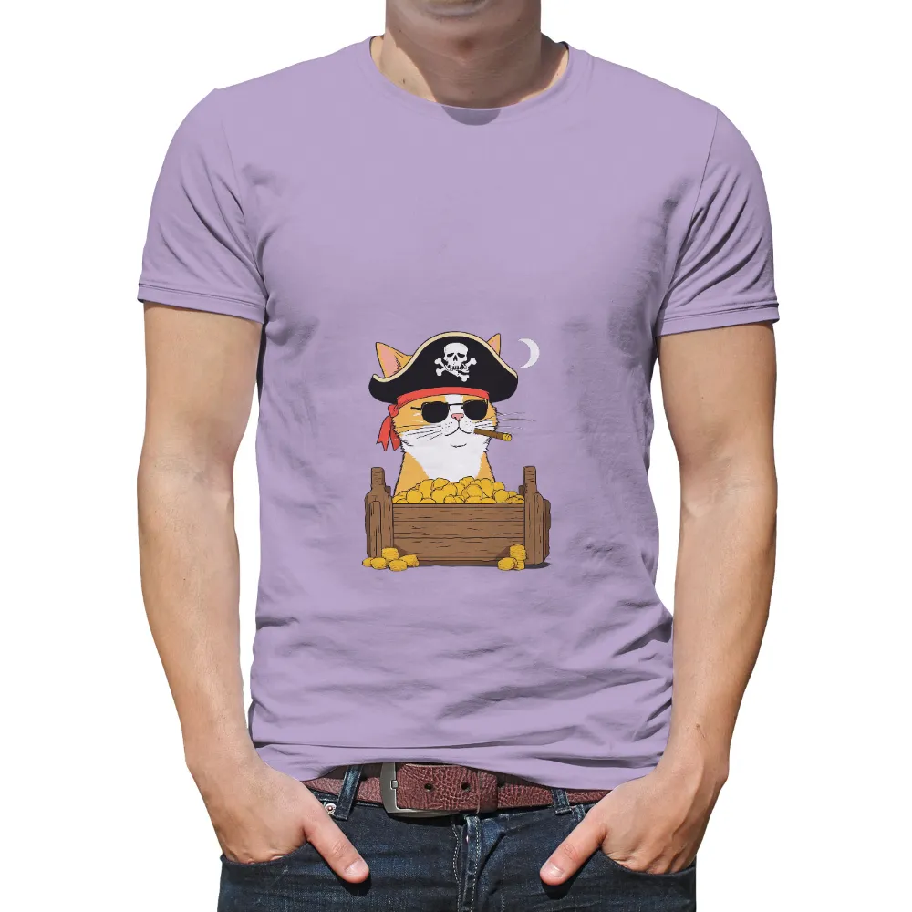 Tee Shirt Printing: Captain Whiskers - Pirate Cat Adventure|funny 4th shirts