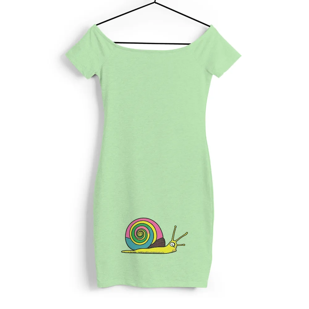 Shirts Graphic Tees: Whirly the Colorful Snail - Artistic Designs|t shirt painting on nature