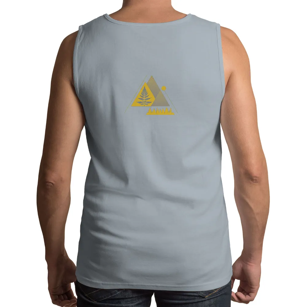 Custom T-Shirt Printing: Nature's Harmony in Geometric Shapes| Overlapping triangles