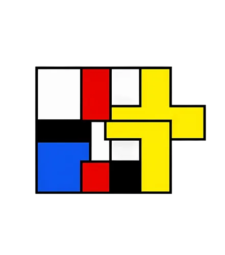 Geometric Minimalist Art Inspired by Piet Mondrian