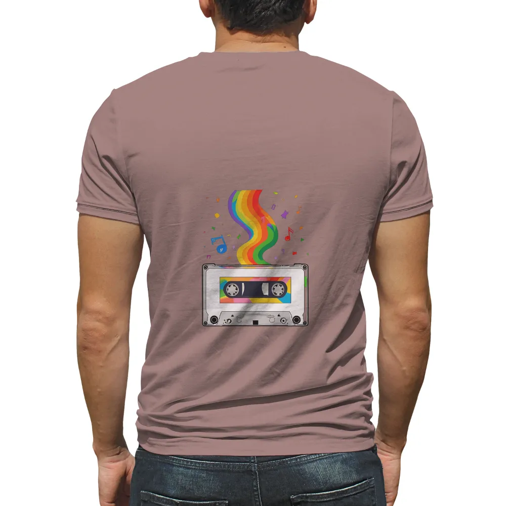 T-Shirts Custom: Vintage Cassette Rainbow Melody|napalm death rainbow shirt