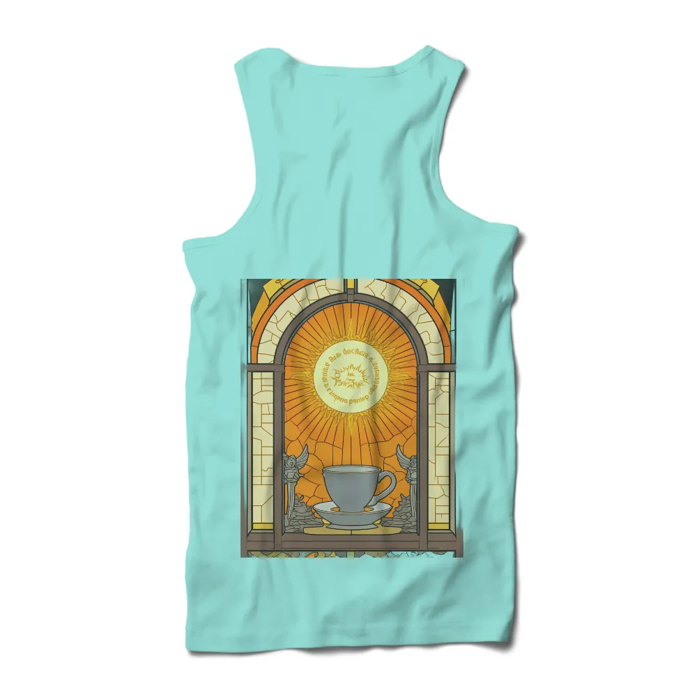 Custom Printing: Vintage Coffee Cup & Stained Glass Art|nba vintage tshirts