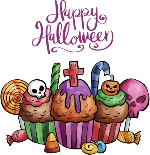 Happy Halloween T-Shirt Printing: Spooky and Sweet Cupcakes