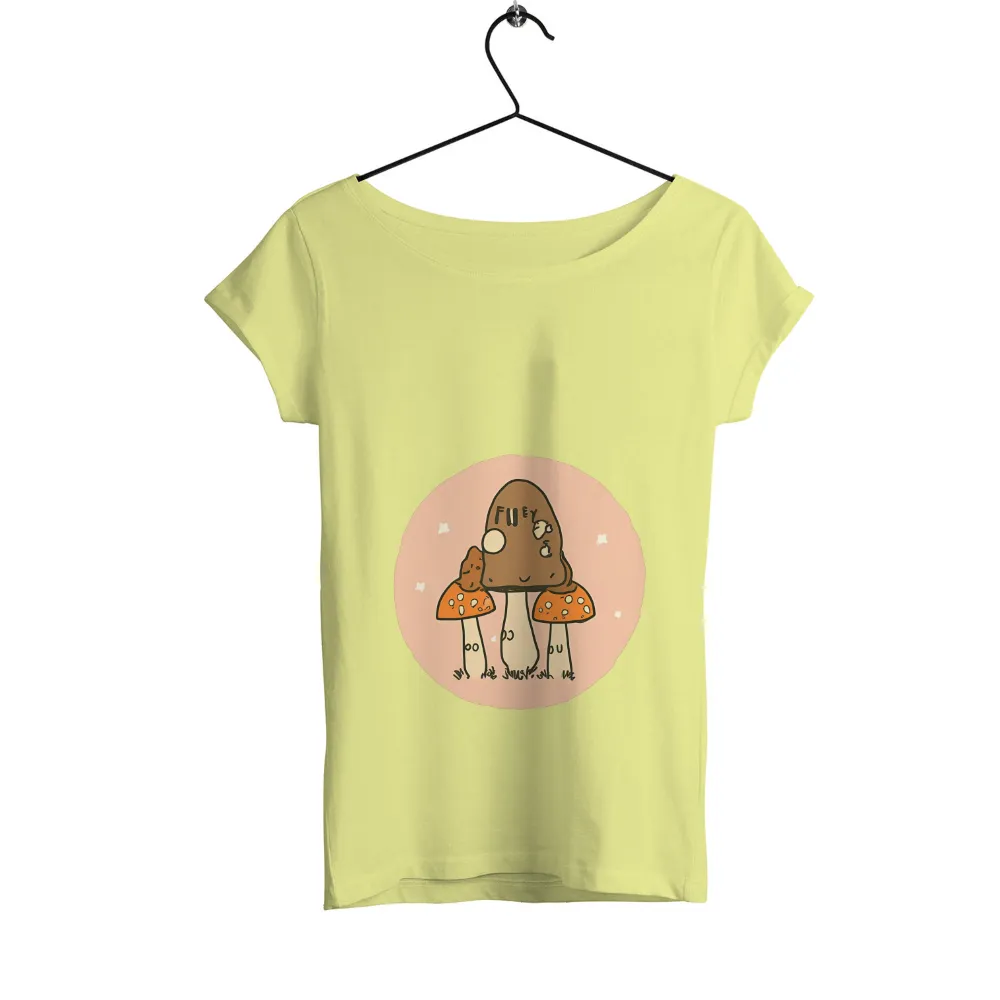 TShirt Design: Whimsical Mushrooms in a Secret Garden|t shirt simple print design