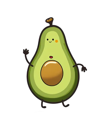 TShirt Printing: Avo - The Friendly Avocado