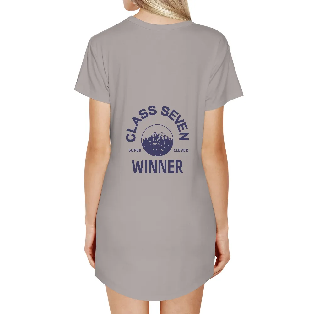 T-Shirts Custom: Class Seven Super Clever Winner - Mountain Adventure|reign forest fronds camp shirt