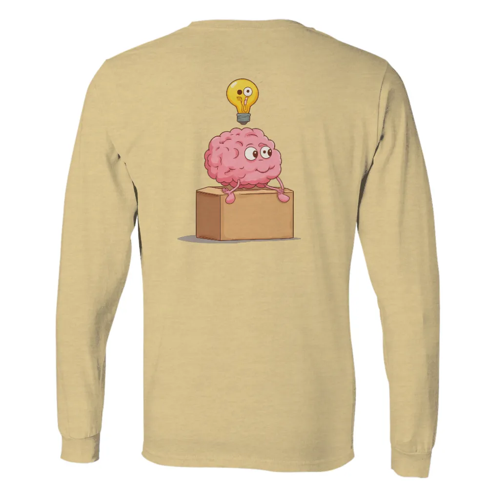 T-Shirts Pattern: Spark of Creativity - Brain with Light Bulb|rainbow brain merch