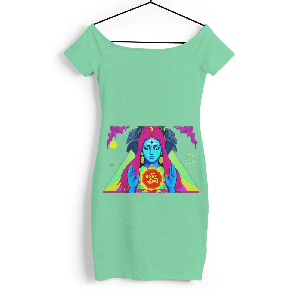 Customized Tee Shirts: Spiritual Harmony and Cultural Richness| Blue skin and pink hair