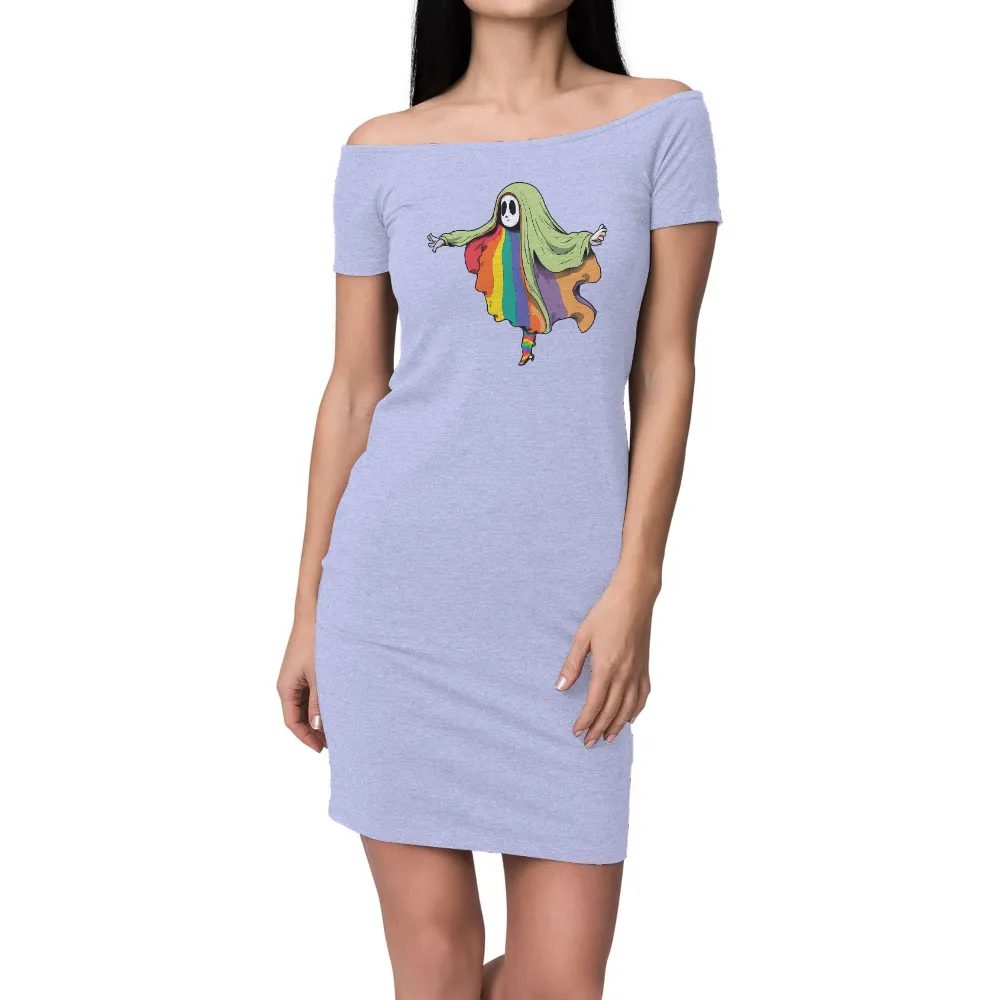 T-Shirts Design: Embracing Unity with Rainbow Ghost|rainbow american flag t shirt