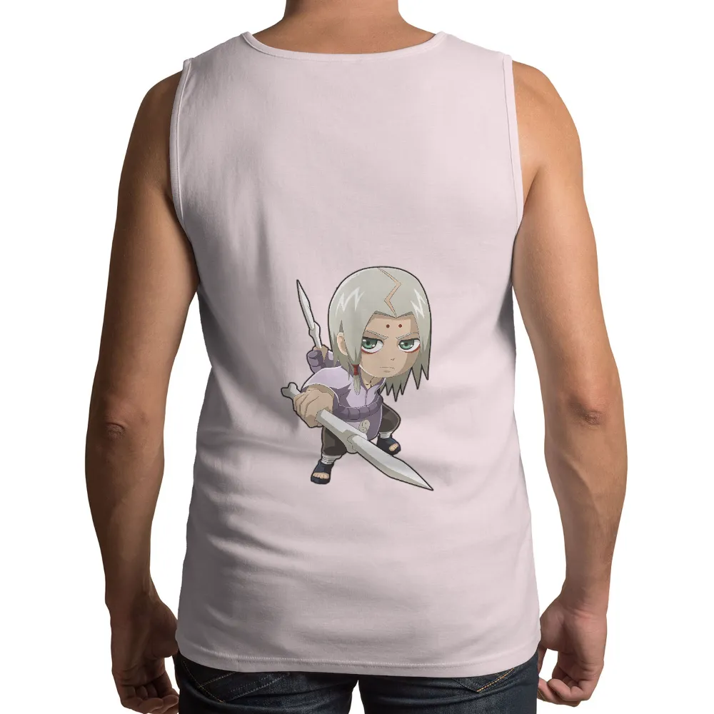 Graphic Tees: Zabuza - Anime Warrior with Lightning Bolt|bud lightning shirt