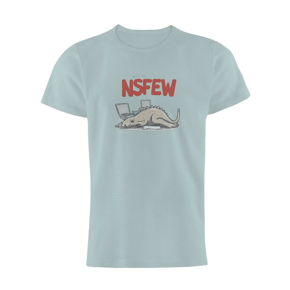 Humorous NSFW Dinosaur Laptop Design for Modern Wear|4th of july dinosaur shirt