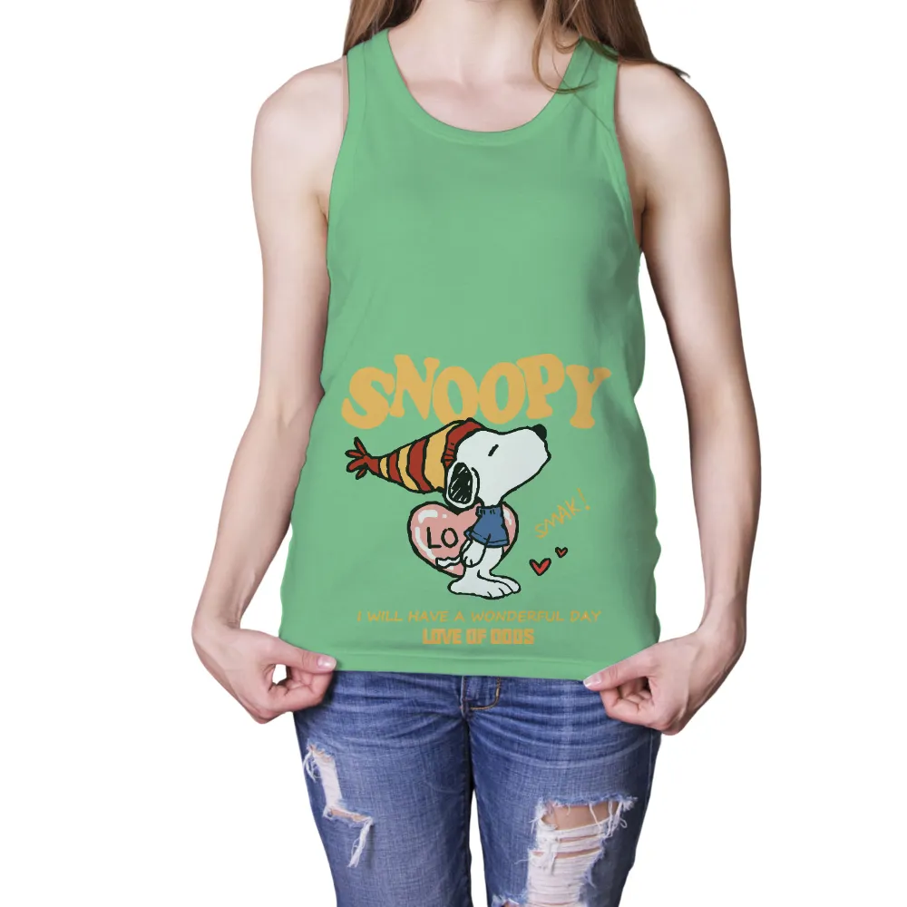 Shirts Graphic Tees: Snoopy's Love of Dogs - Spread Joy and Positivity|adventure time star wars shirt