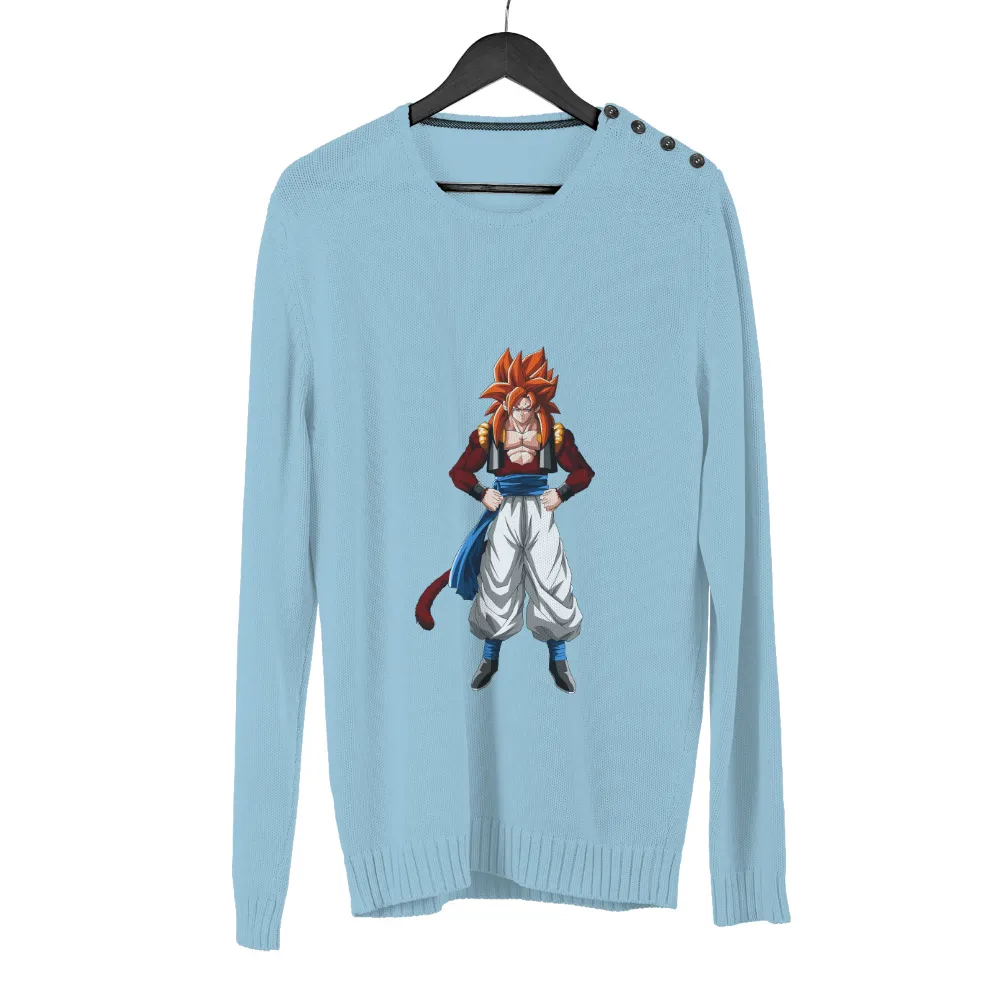 T-Shirt Printing: Gogeta - Iconic Anime Character|blue shirt cartoon character