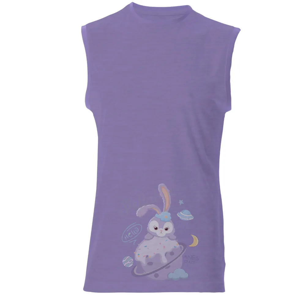 Graphic Tees: Cosmic Bunny Adventure in Space|bleached bad bunny shirt