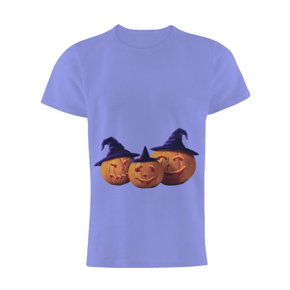 TShirt Design: Halloween Pumpkins in Witch Hats|halloween ends tshirts