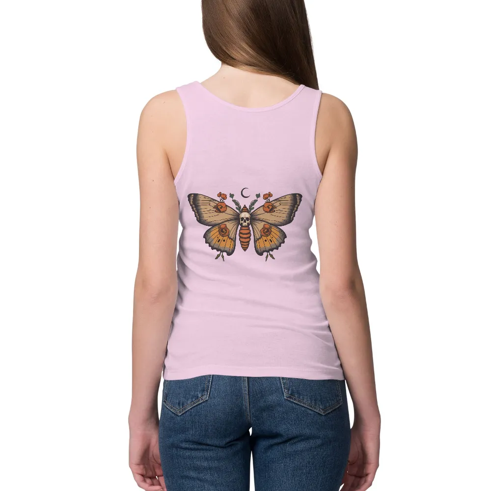 T-Shirts Custom: Moth Skull - Transformation and Rebirth|skull roblox t shirt