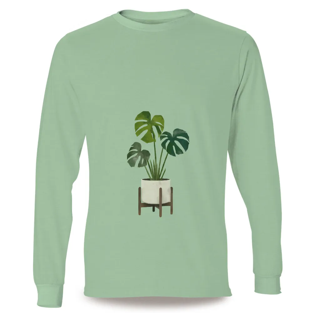 T-Shirts Design: Monstera Plant - Nature's Urban Tranquility|urban sun shirt