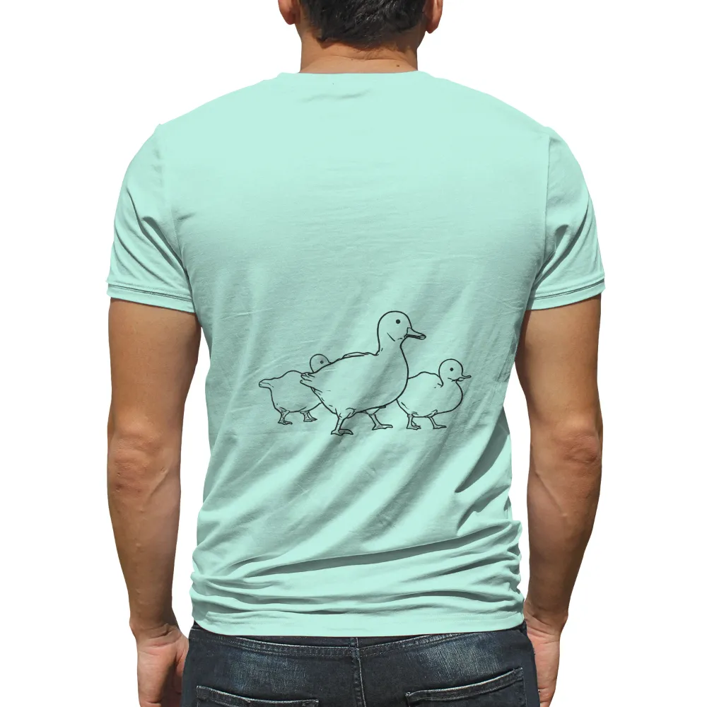 Duck Family T-Shirt Printing: A Symbol of Love and Guidance|best lightweight sun protection clothing