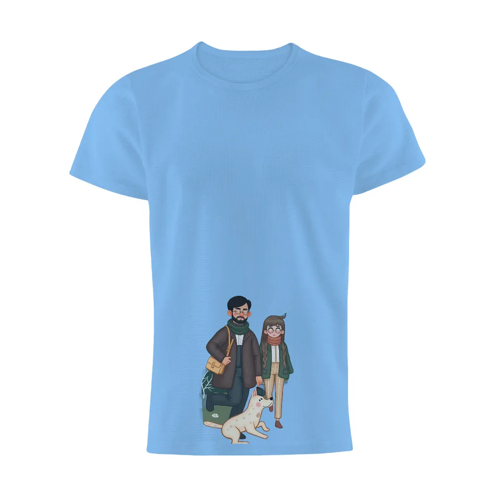 T-Shirts Design: Winter Walks with Family and Dog|matching lego family shirts