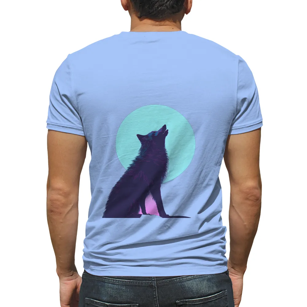 T-Shirts Design: Lone Wolf Howling Under the Moon|legend of zelda breath of the wild hylian shirt