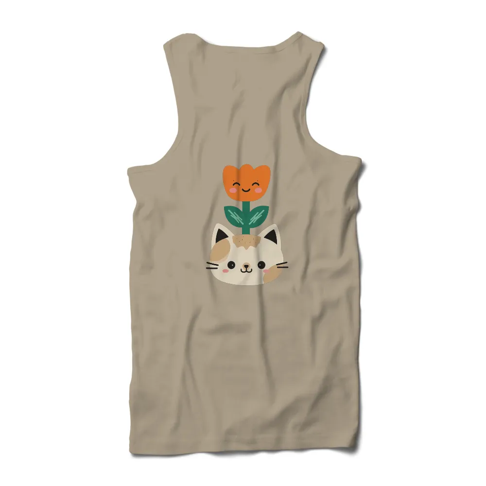 Shirts Graphic Tees: Cat and Flower - Pure Happiness and Companionship|love for damar t shirt nfl