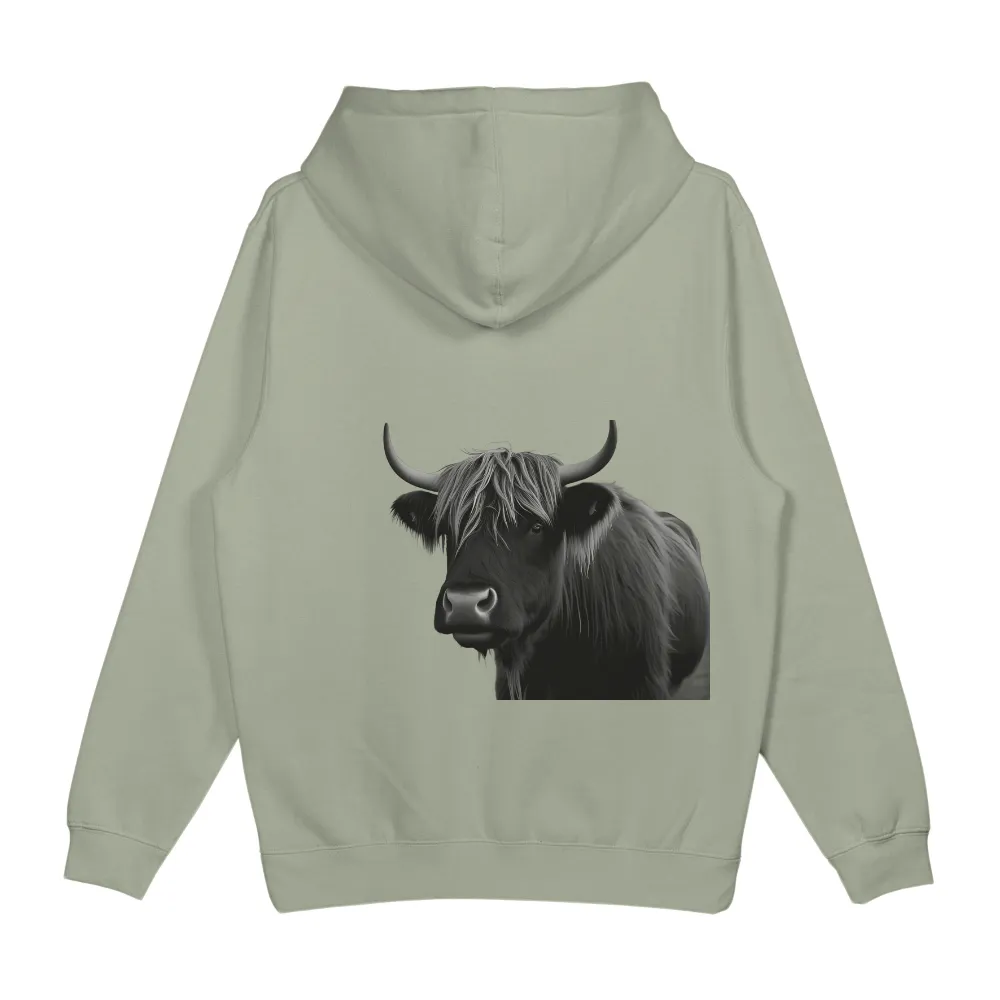 Highland Cow T-Shirts Custom: Monochromatic Majesty|graffiti nature