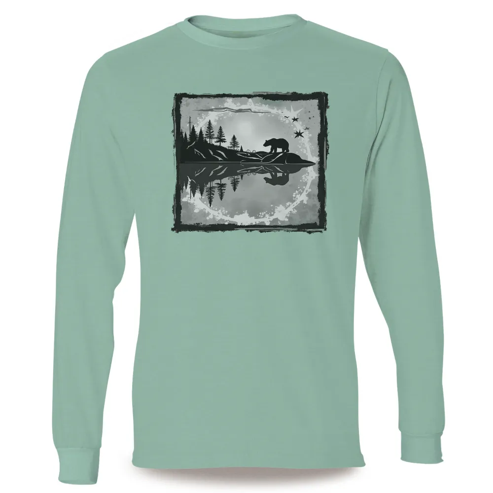 T-Shirts Pattern: Luna's Reflection in the Starlit Forest|mama bear rainbow shirt