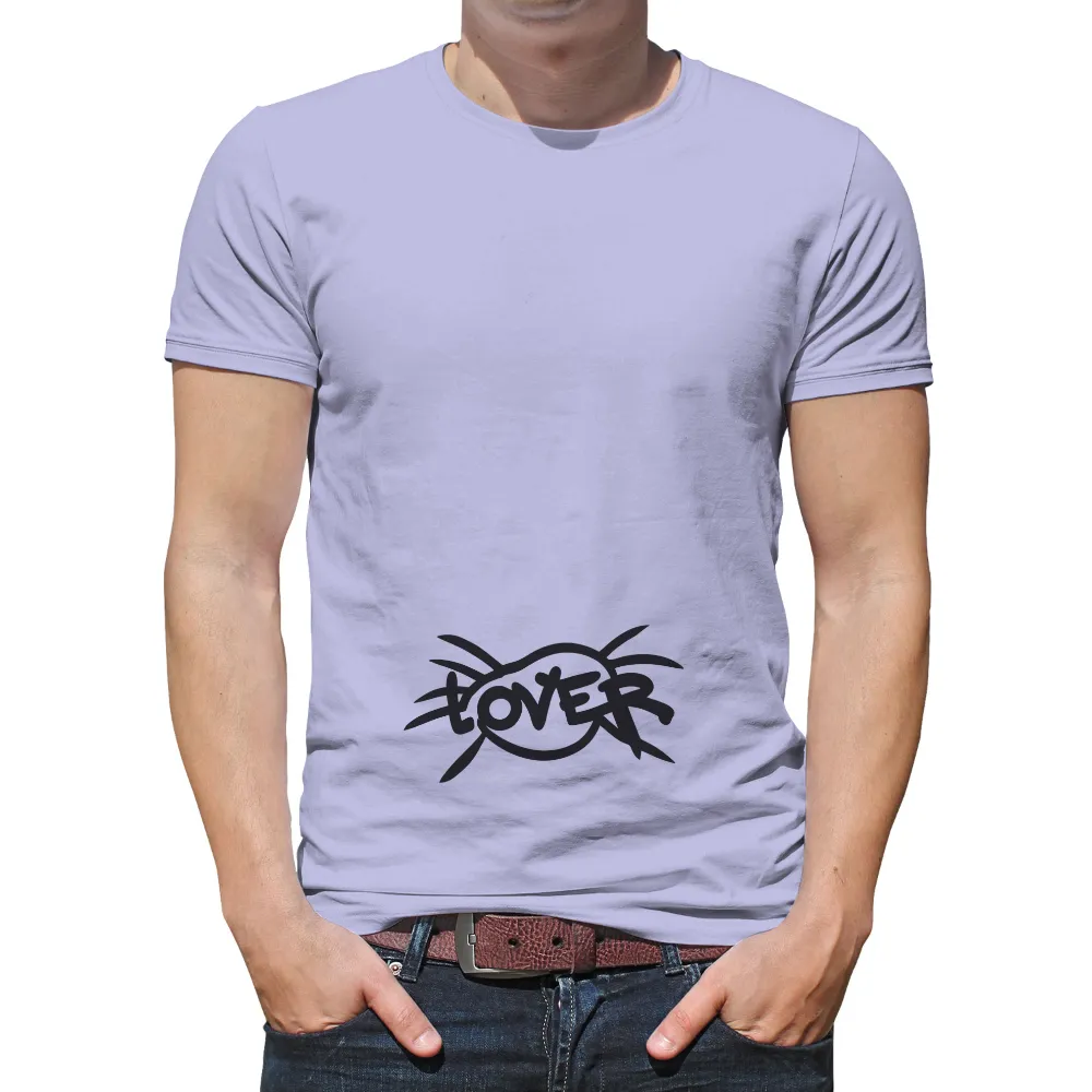 T-Shirts Pattern: Lover - Bold Graffiti Style Love Declaration|jase graffiti