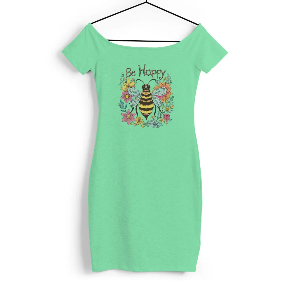 Graphic Tees: Be Happy with Whimsical Bee and Flowers|bee friendly t shirt